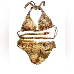 Snake Print Bikini Bottoms